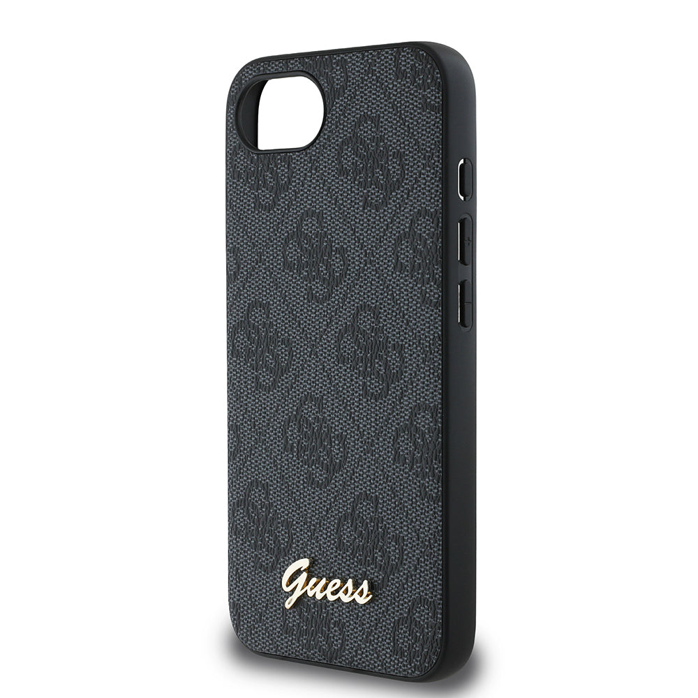 iPhone 16E Kılıf Guess Orjinal Lisanslı 4G Desenli Script Metal Logolu Kapak