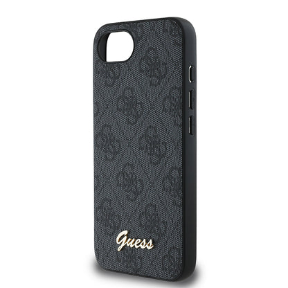 iPhone 16E Kılıf Guess Orjinal Lisanslı 4G Desenli Script Metal Logolu Kapak