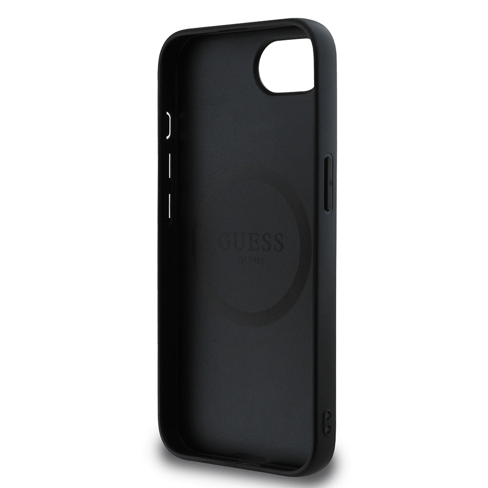 iPhone 16E Kılıf Guess Orjinal Lisanslı 4G Desenli Script Metal Logolu Kapak