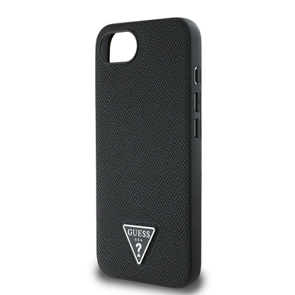 iPhone 16E Kılıf Guess Orjinal Lisanslı M-safe Şarj Özellikli Grained Triangle Kapak
