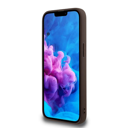 iPhone 16E Kılıf Guess Orjinal Lisanslı M-safe Şarj Özellikli PU Halkalı 4G Desenli Yazı Logolu Kapak