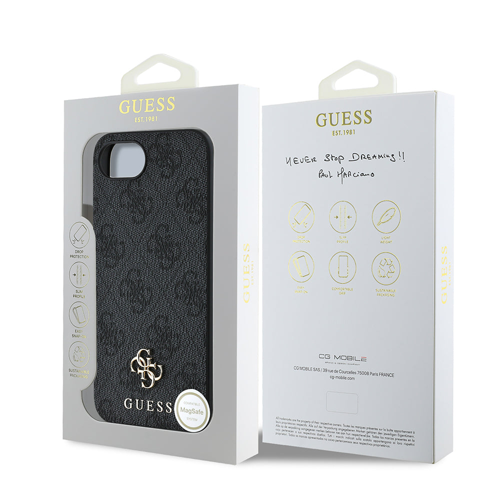 iPhone 16E Kılıf Guess Orjinal Lisanslı M-safe Şarj Özellikli Small 4G Classic Kapak