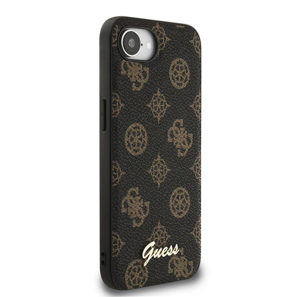 iPhone 16E Kılıf Guess Orjinal Lisanslı M-safe Şarj Özellikli Yazı Logolu Peony Kapak