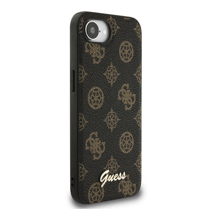 iPhone 16E Kılıf Guess Orjinal Lisanslı M-safe Şarj Özellikli Yazı Logolu Peony Kapak