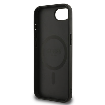 iPhone 16E Kılıf Guess Orjinal Lisanslı M-safe Şarj Özellikli Yazı Logolu Peony Kapak