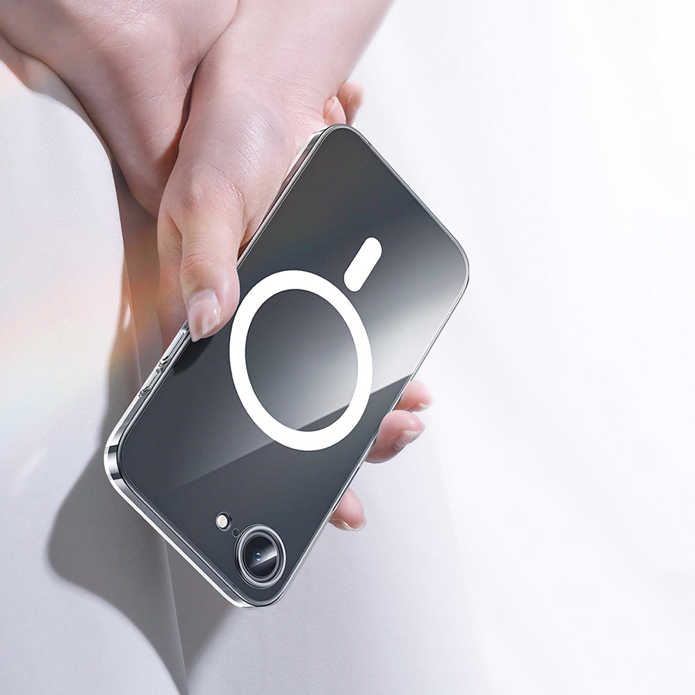 iPhone 16E Kılıf M-safe Şarj Özellikli Benks Crystal Serisi Şeffaf Kapak