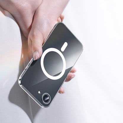 iPhone 16E Kılıf M-safe Şarj Özellikli Benks Crystal Serisi Şeffaf Kapak