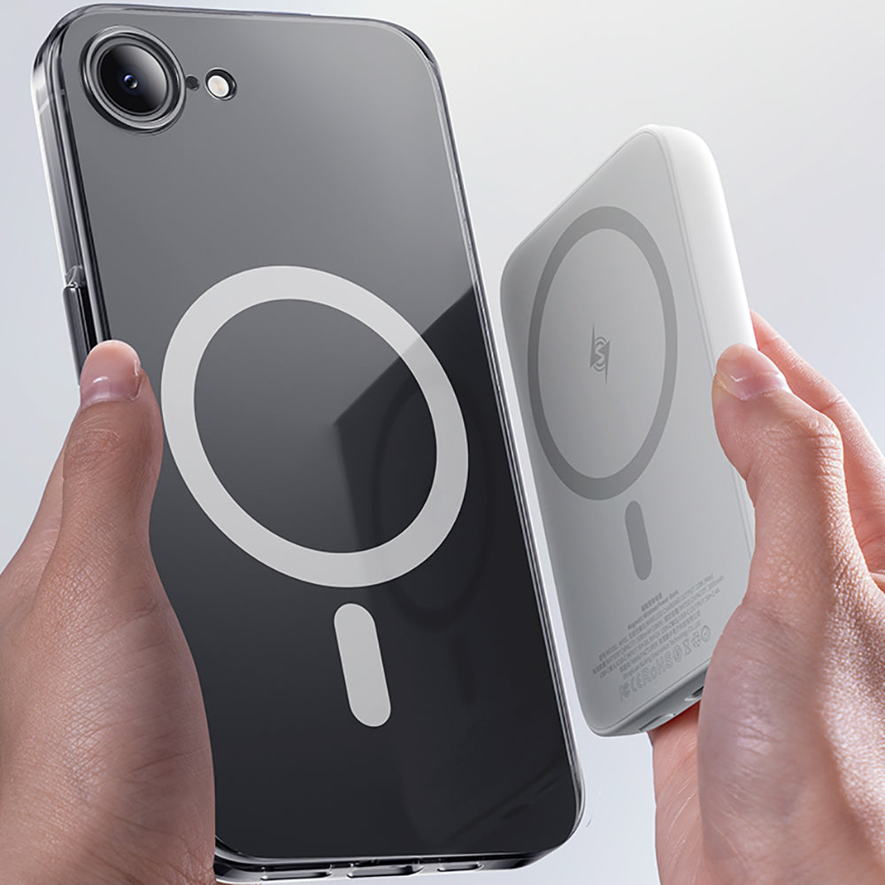 iPhone 16E Kılıf M-safe Şarj Özellikli Benks Crystal Serisi Şeffaf Kapak