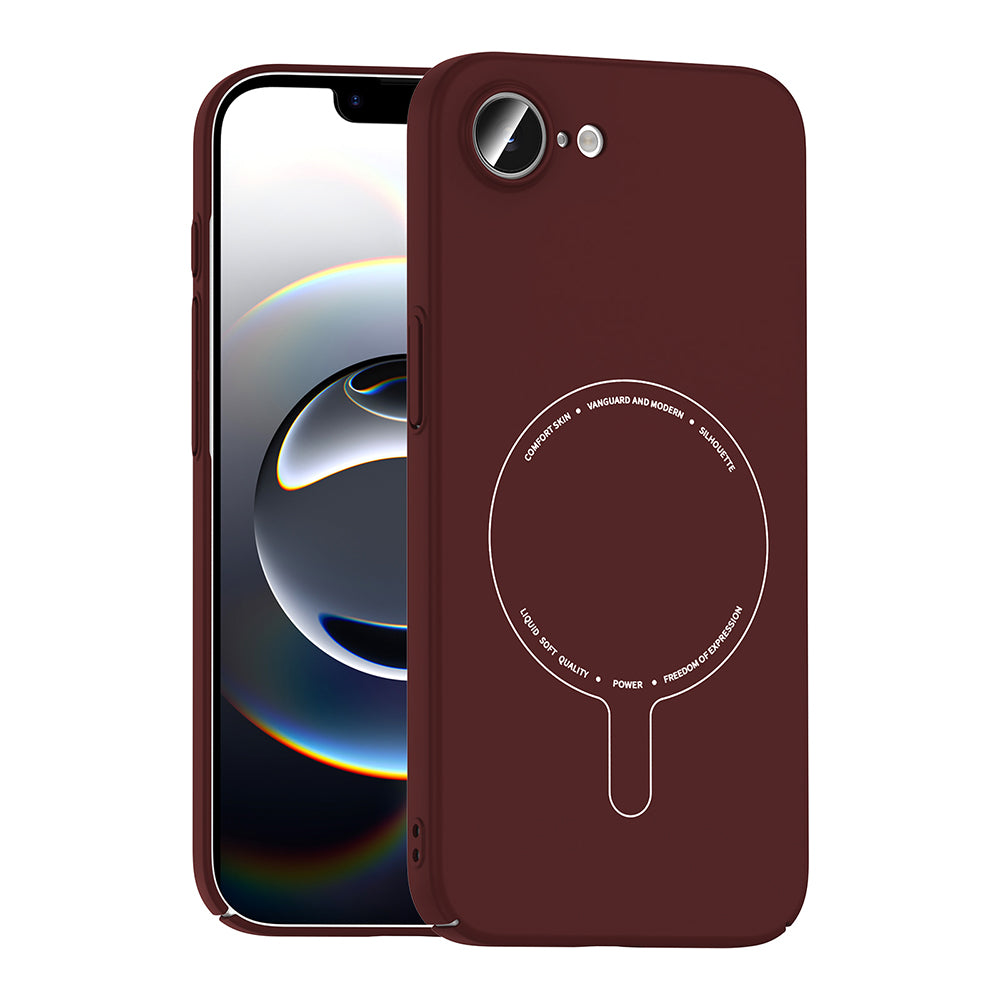 Apple iPhone 16E Kılıf M-Safe Şarj Özellikli Kamera Korumalı Zore Elio Sert PC Kapak