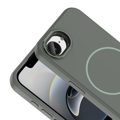 Apple iPhone 16E Kılıf M-Safe Şarj Özellikli Metal Kamera Çerçeveli Zore Edi Silikon Kapak