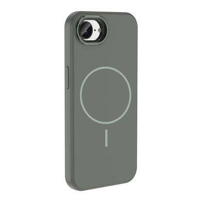 Apple iPhone 16E Kılıf M-Safe Şarj Özellikli Metal Kamera Çerçeveli Zore Edi Silikon Kapak