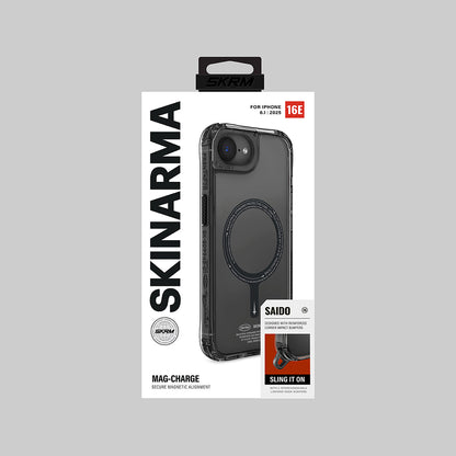 iPhone 16E Kılıf M-safe Şarj Özellikli Şeffaf Airbag Tasarımlı Skinarma Saido Kapak