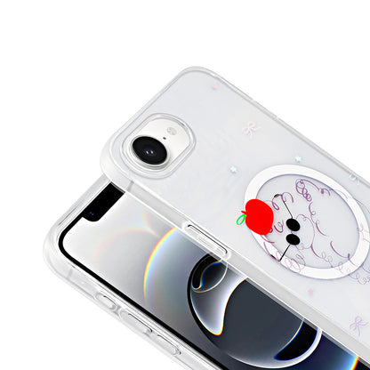 Apple iPhone 16E Kılıf M-Safe Şarj Özellikli Şeffaf Zore Folk Sert Kapak