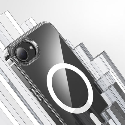 Apple iPhone 16E Kılıf M-safe Şarj Özellikli Şeffaf Sert PC Zore Embos Kapak
