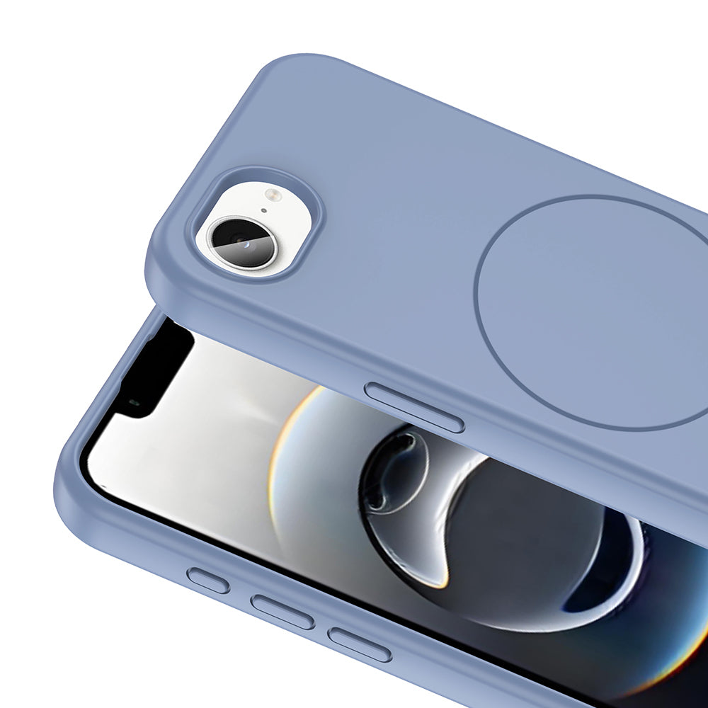 Apple iPhone 16E Kılıf M-safe Şarj Özellikli Sıvı Teknolojili Silinebilir Sert Zore Kivi Kapak