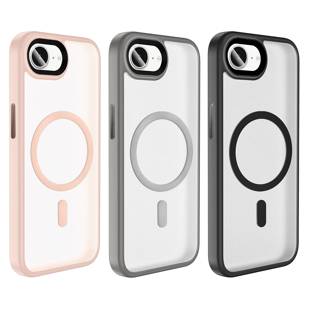 Apple iPhone 16E Kılıf Mat Arka Yüzey Wireless Şarj Özellikli Zore Flet M-safe Kapak