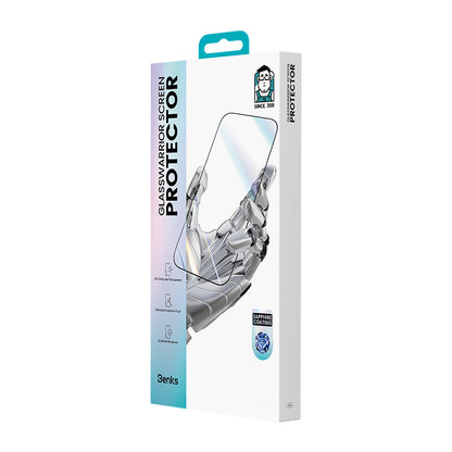iPhone 17 Air Benks Glass Warrior Safir Coating 0.3mm Cam Ekran Koruyucu + Kolay Uygulama Aparatı