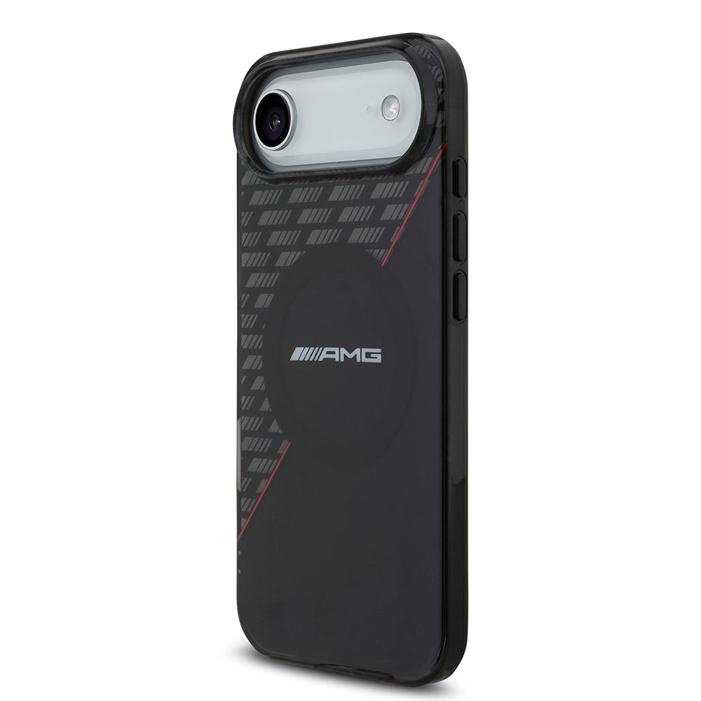 iPhone 17 Air Kılıf AMG Orjinal Lisanslı M-safe Şarj Özellikli Çift Katmanlı Kırmızı Çapraz Çizgili Kapak