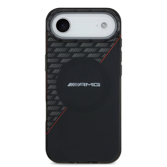 iPhone 17 Air Kılıf AMG Orjinal Lisanslı M-safe Şarj Özellikli Çift Katmanlı Kırmızı Çapraz Çizgili Kapak