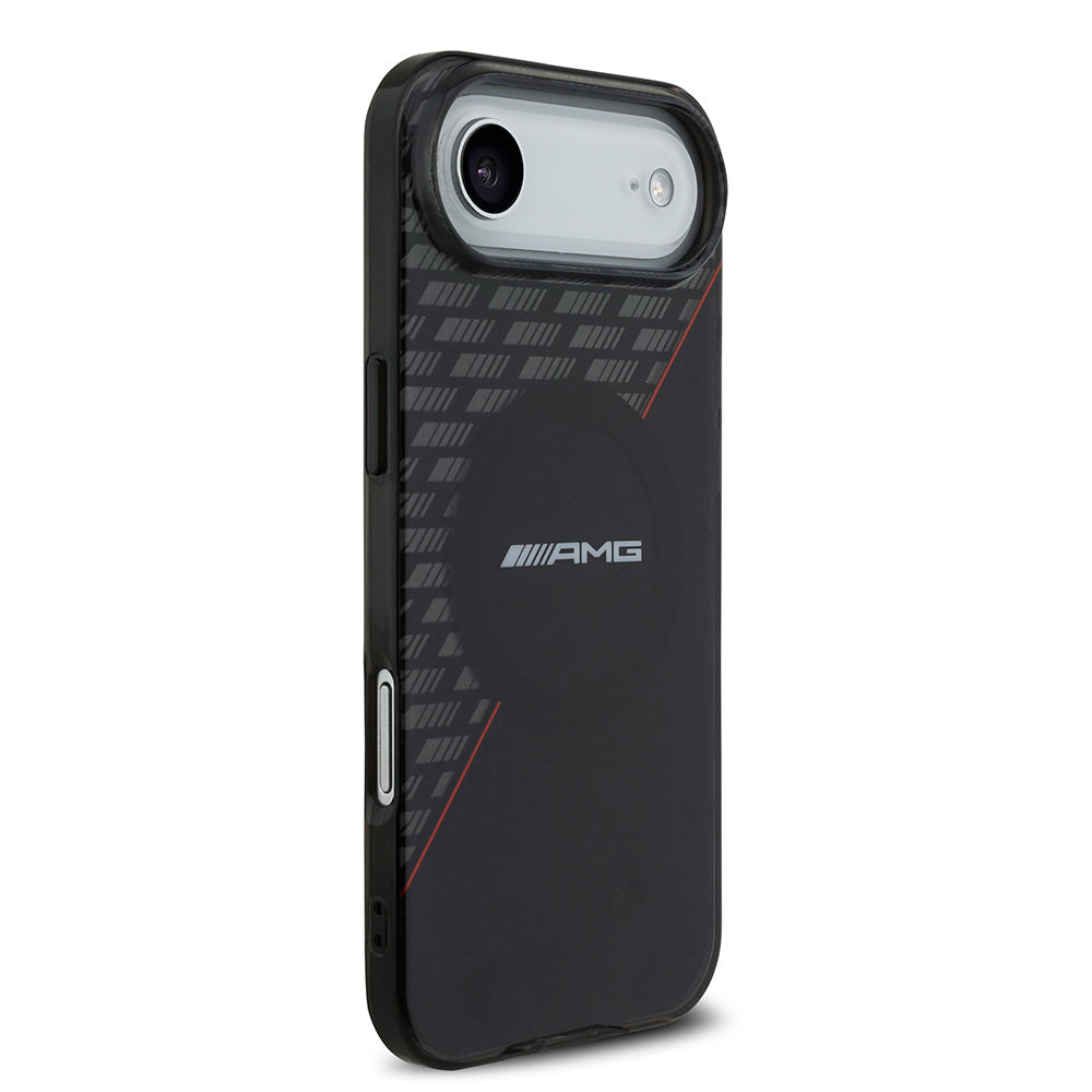 iPhone 17 Air Kılıf AMG Orjinal Lisanslı M-safe Şarj Özellikli Çift Katmanlı Kırmızı Çapraz Çizgili Kapak