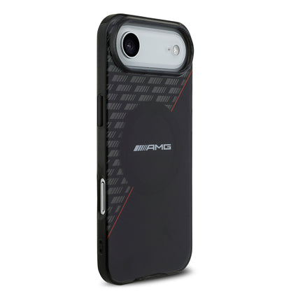 iPhone 17 Air Kılıf AMG Orjinal Lisanslı M-safe Şarj Özellikli Çift Katmanlı Kırmızı Çapraz Çizgili Kapak