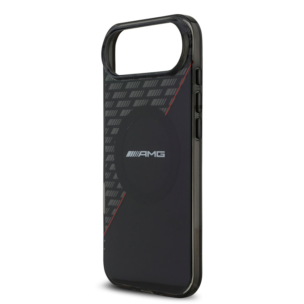 iPhone 17 Air Kılıf AMG Orjinal Lisanslı M-safe Şarj Özellikli Çift Katmanlı Kırmızı Çapraz Çizgili Kapak