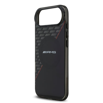 iPhone 17 Air Kılıf AMG Orjinal Lisanslı M-safe Şarj Özellikli Çift Katmanlı Kırmızı Çapraz Çizgili Kapak