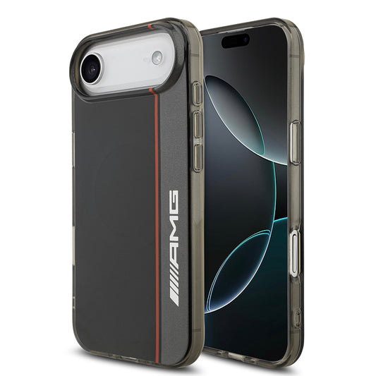iPhone 17 Air Kılıf AMG Orjinal Lisanslı M-safe Şarj Özellikli IML Baskı Logolu Çift Katmanlı Bow Lines Kapak