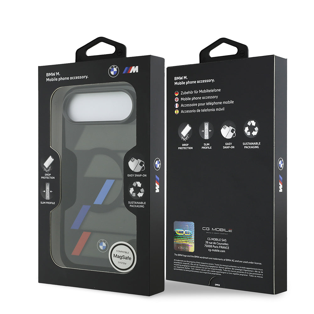 iPhone 17 Air Kılıf BMW Orjinal Lisanslı M-safe Şarj Özellikli IML Baskılı Üç Renkli M Dizayn Kapak