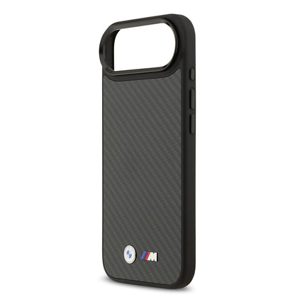 iPhone 17 Air Kılıf BMW Orjinal Lisanslı M-safe Şarj Özellikli Karbon Fiber Metal Logolu Kevlar Kapak
