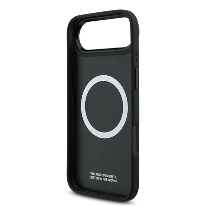 iPhone 17 Air Kılıf BMW Orjinal Lisanslı M-safe Şarj Özellikli Metal BMW ve M Logolu PU Karbon Tasarımlı Kapak