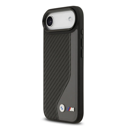 iPhone 17 Air Kılıf BMW Orjinal Lisanslı M-safe Şarj Özellikli Metal BMW ve M Logolu PU Karbon Tasarımlı Kapak