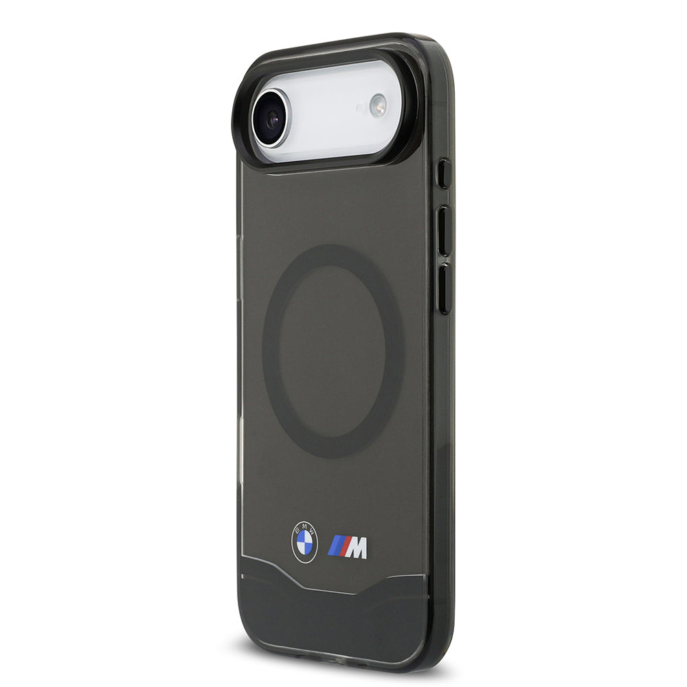iPhone 17 Air Kılıf BMW Orjinal Lisanslı M-safe Şarj Özellikli Metal Buton Tasarımlı Tranparan M Dizayn Kapak