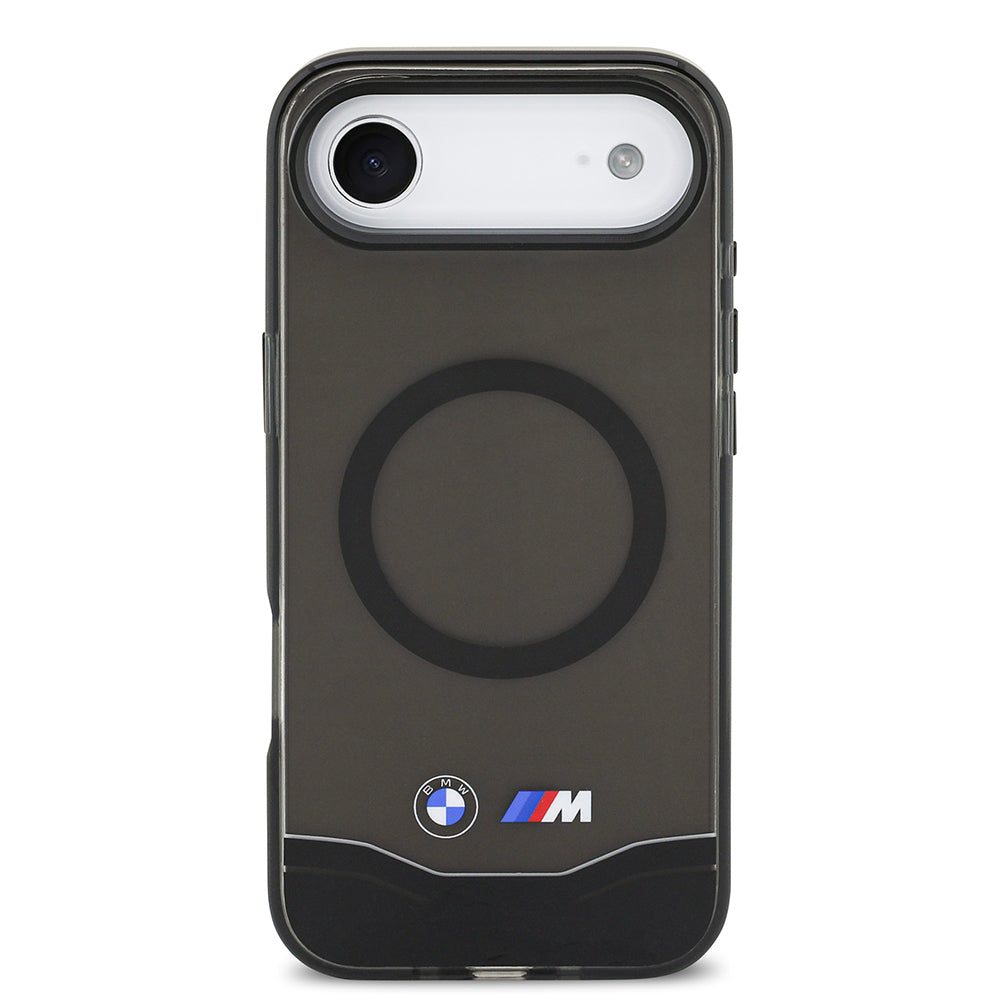 iPhone 17 Air Kılıf BMW Orjinal Lisanslı M-safe Şarj Özellikli Metal Buton Tasarımlı Tranparan M Dizayn Kapak
