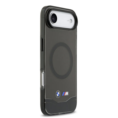 iPhone 17 Air Kılıf BMW Orjinal Lisanslı M-safe Şarj Özellikli Metal Buton Tasarımlı Tranparan M Dizayn Kapak