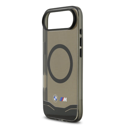 iPhone 17 Air Kılıf BMW Orjinal Lisanslı M-safe Şarj Özellikli Metal Buton Tasarımlı Tranparan M Dizayn Kapak