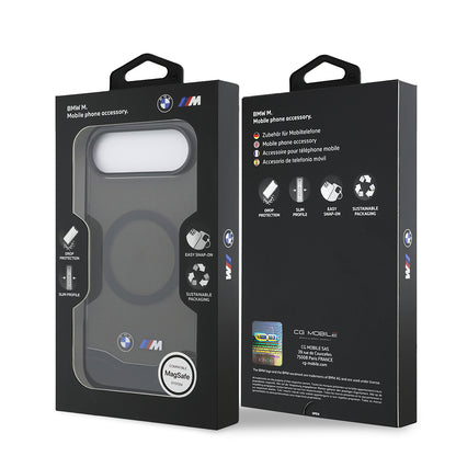 iPhone 17 Air Kılıf BMW Orjinal Lisanslı M-safe Şarj Özellikli Metal Buton Tasarımlı Tranparan M Dizayn Kapak