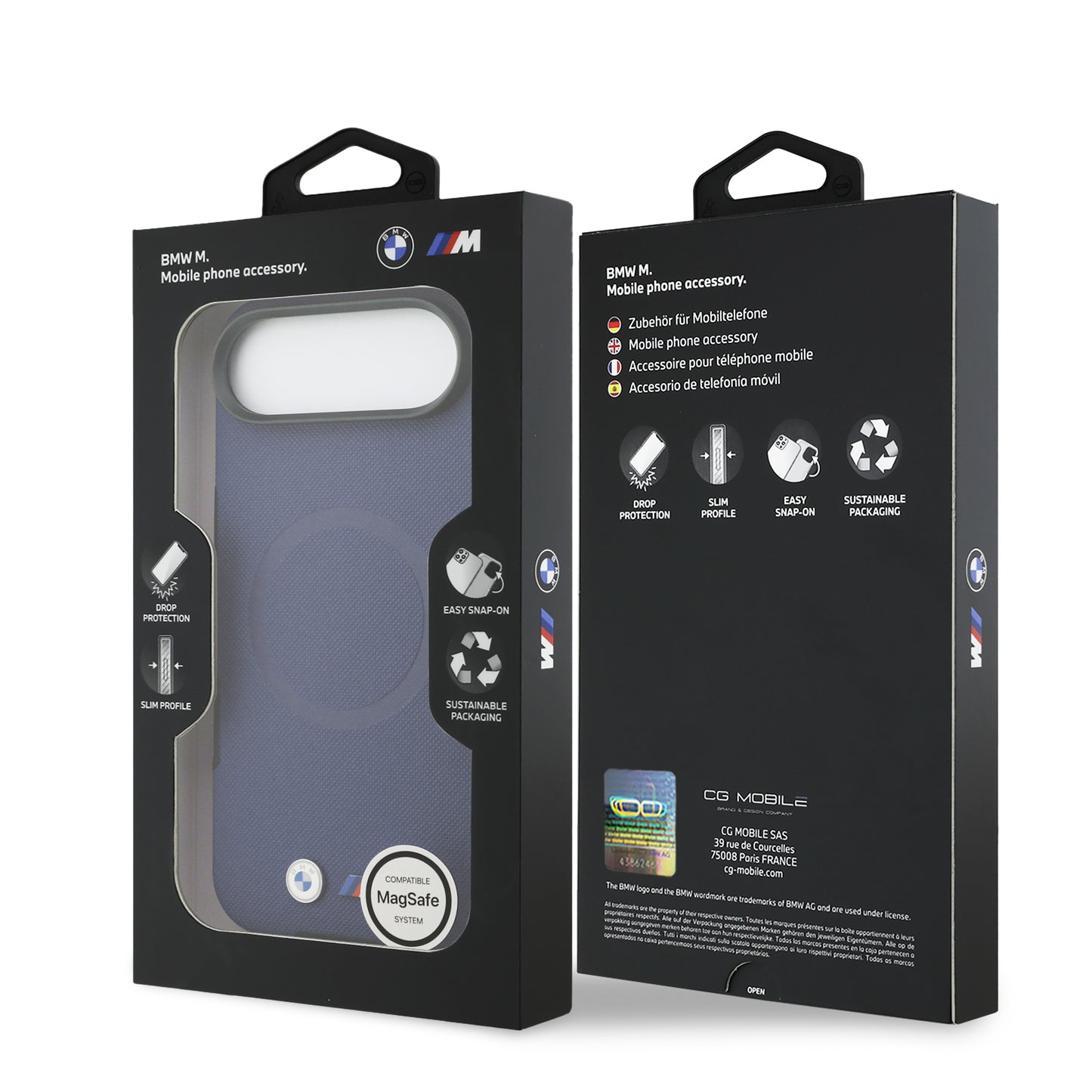 iPhone 17 Air Kılıf BMW Orjinal Lisanslı M-safe Şarj Özellikli Metal Logolu Delikli M Dizayn Deri Kapak