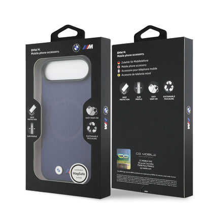 iPhone 17 Air Kılıf BMW Orjinal Lisanslı M-safe Şarj Özellikli Metal Logolu Delikli M Dizayn Deri Kapak