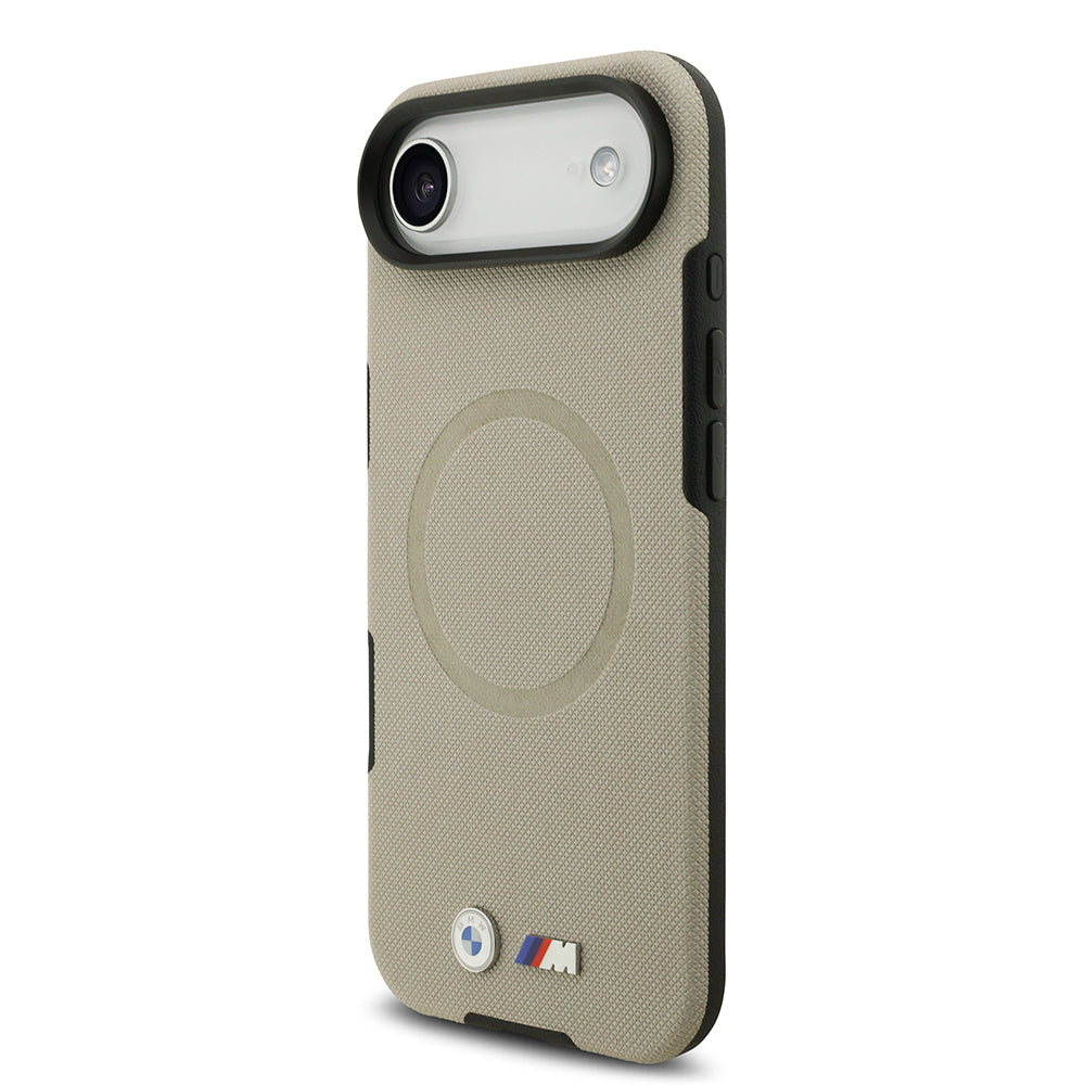 iPhone 17 Air Kılıf BMW Orjinal Lisanslı M-safe Şarj Özellikli Metal Logolu Delikli M Dizayn Deri Kapak