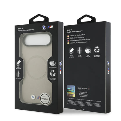 iPhone 17 Air Kılıf BMW Orjinal Lisanslı M-safe Şarj Özellikli Metal Logolu Delikli M Dizayn Deri Kapak