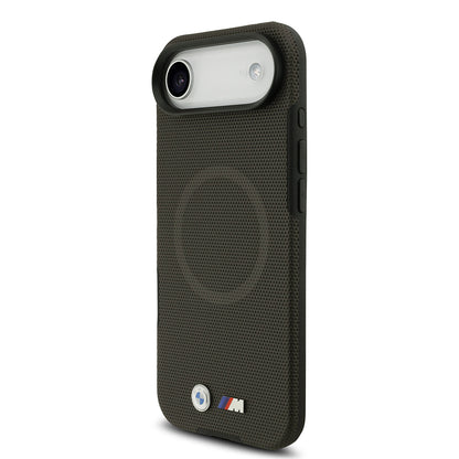iPhone 17 Air Kılıf BMW Orjinal Lisanslı M-safe Şarj Özellikli Metal Logolu Delikli M Dizayn Deri Kapak
