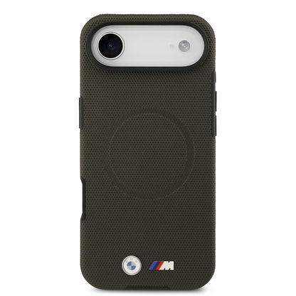 iPhone 17 Air Kılıf BMW Orjinal Lisanslı M-safe Şarj Özellikli Metal Logolu Delikli M Dizayn Deri Kapak