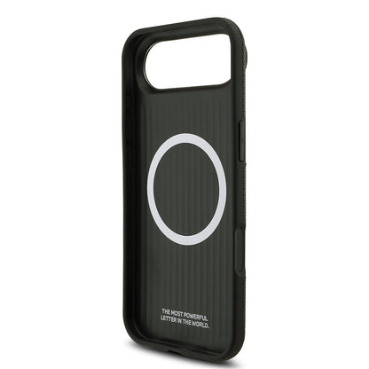iPhone 17 Air Kılıf BMW Orjinal Lisanslı M-safe Şarj Özellikli Metal Logolu Delikli M Dizayn Deri Kapak