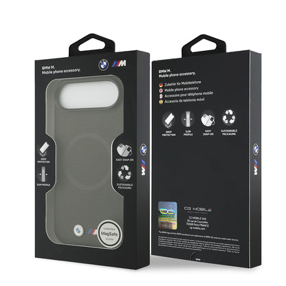 iPhone 17 Air Kılıf BMW Orjinal Lisanslı M-safe Şarj Özellikli Metal Logolu Delikli M Dizayn Deri Kapak