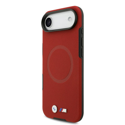 iPhone 17 Air Kılıf BMW Orjinal Lisanslı M-safe Şarj Özellikli Metal Logolu Delikli M Dizayn Deri Kapak