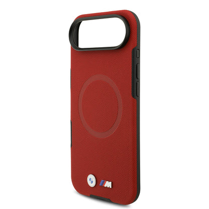 iPhone 17 Air Kılıf BMW Orjinal Lisanslı M-safe Şarj Özellikli Metal Logolu Delikli M Dizayn Deri Kapak