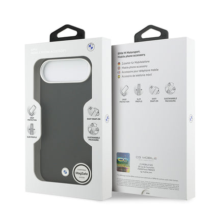 Apple iPhone 17 Air Kılıf BMW Orjinal Lisanslı M-safe Şarj Özellikli Metal Logolu Tam Kaplama Deri Kapak
