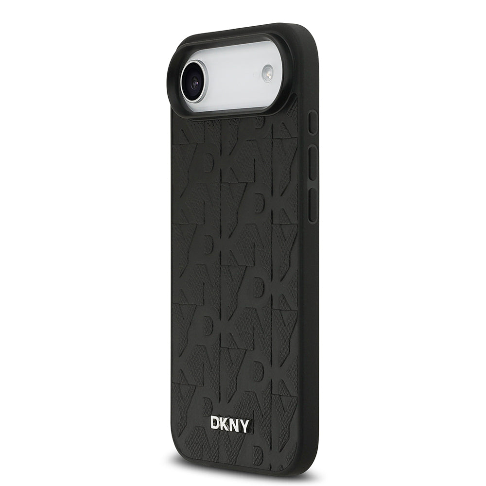 iPhone 17 Air Kılıf DKNY Orjinal Lisanslı M-safe Şarj Özellikli 3D Yazılı Grid Pattern Kapak