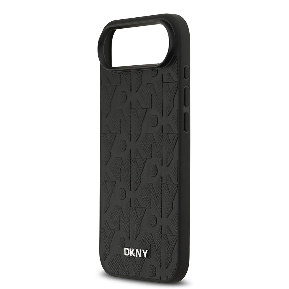 iPhone 17 Air Kılıf DKNY Orjinal Lisanslı M-safe Şarj Özellikli 3D Yazılı Grid Pattern Kapak